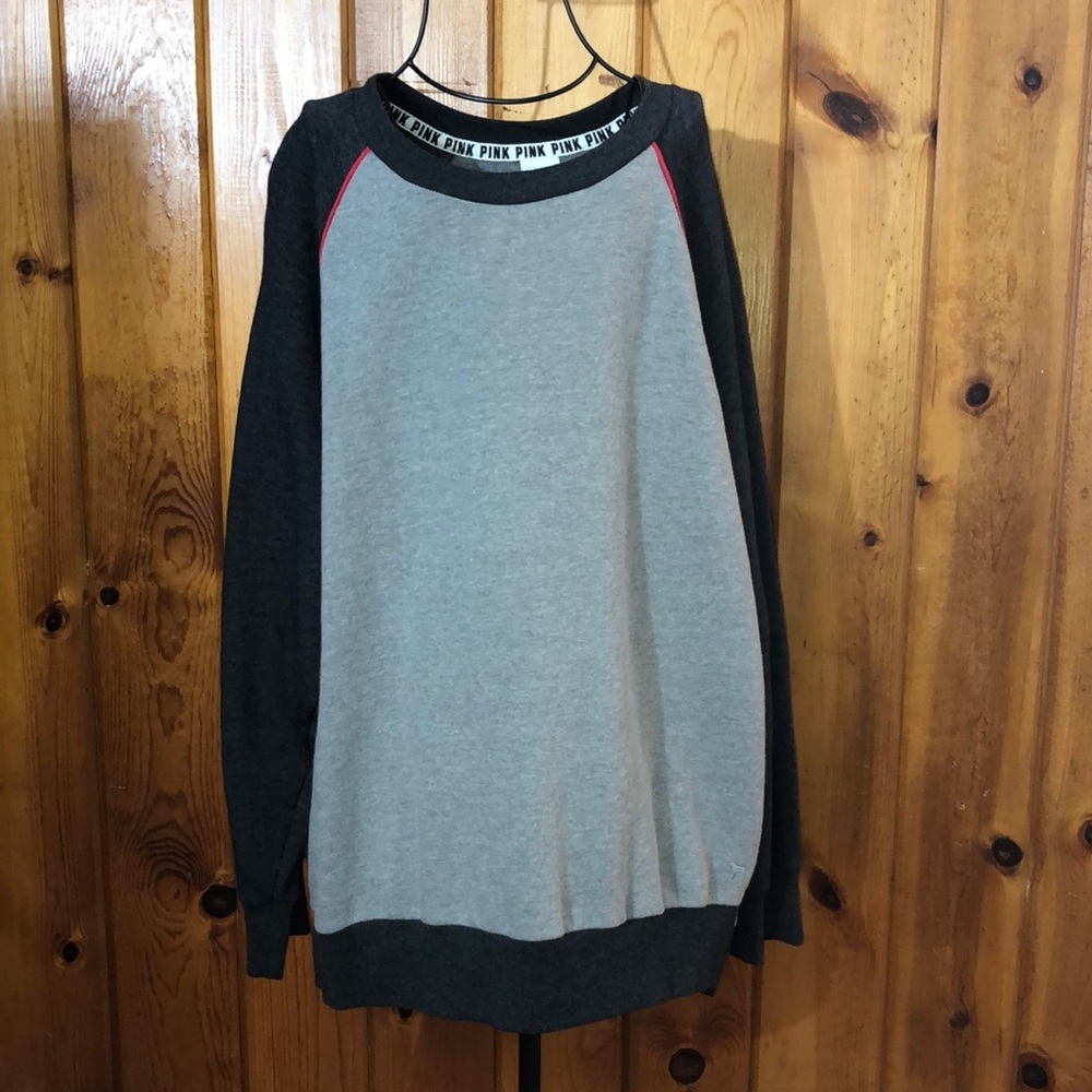 PINK Victoria’s Secret crew neck sweatshirt size large red/pink oversized top​